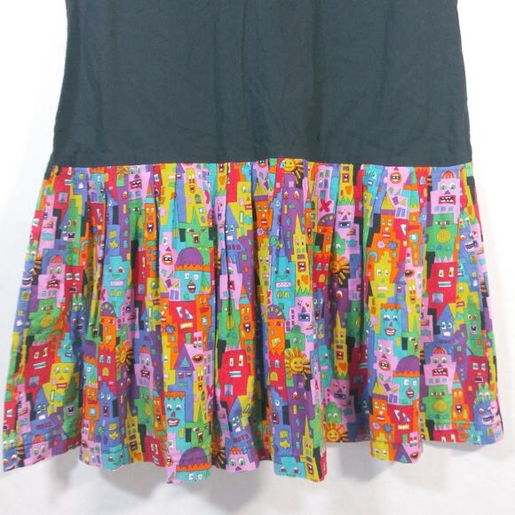 Single Track Design Black Tunic Style Artsy Funky Dress Size Small - Picture 4 of 7